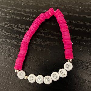 DIY breast cancer f cancer pink bracelet
